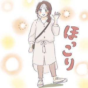 ボリュームシャツワンピ×レギン