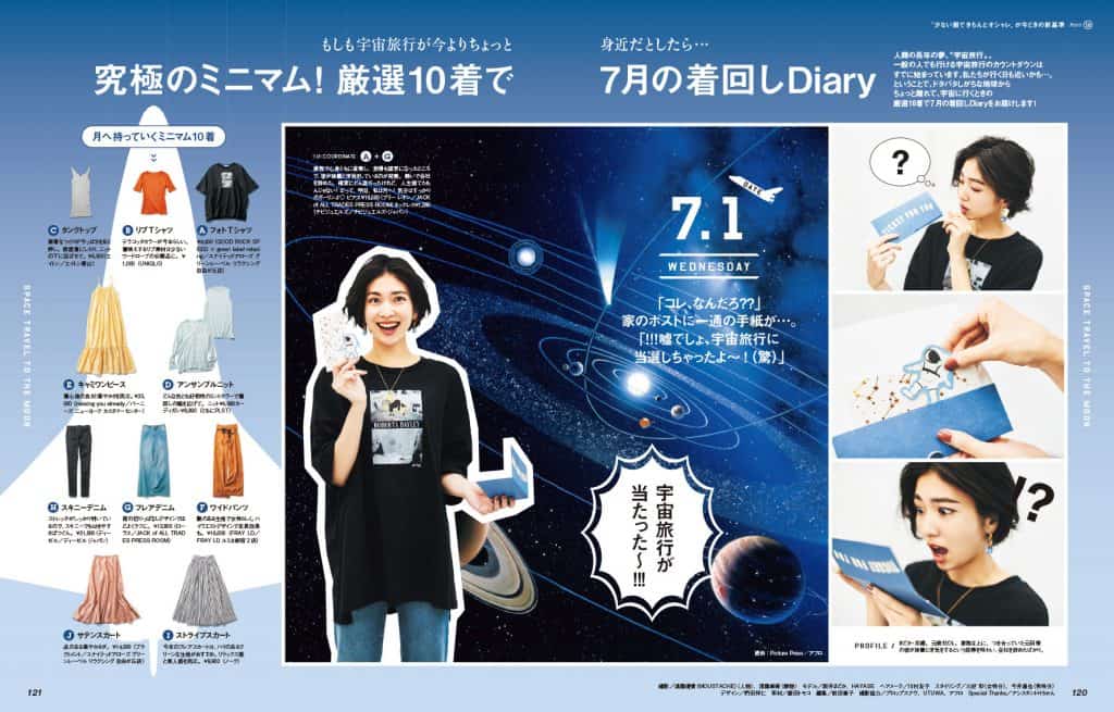 「究極のミニマム!厳選10着で7月の着回しDiary」のストーリーは?|CLASSY.2020年8月号