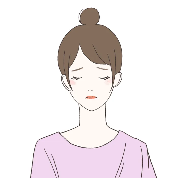 頭の上でただお団子しているNG例イラスト画像