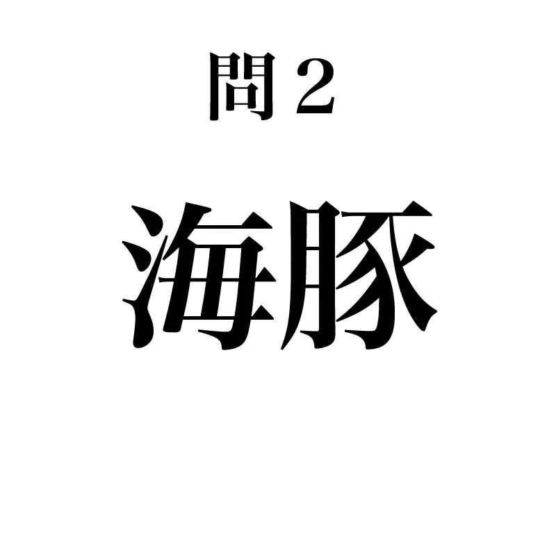 海豚という漢字が書かれている