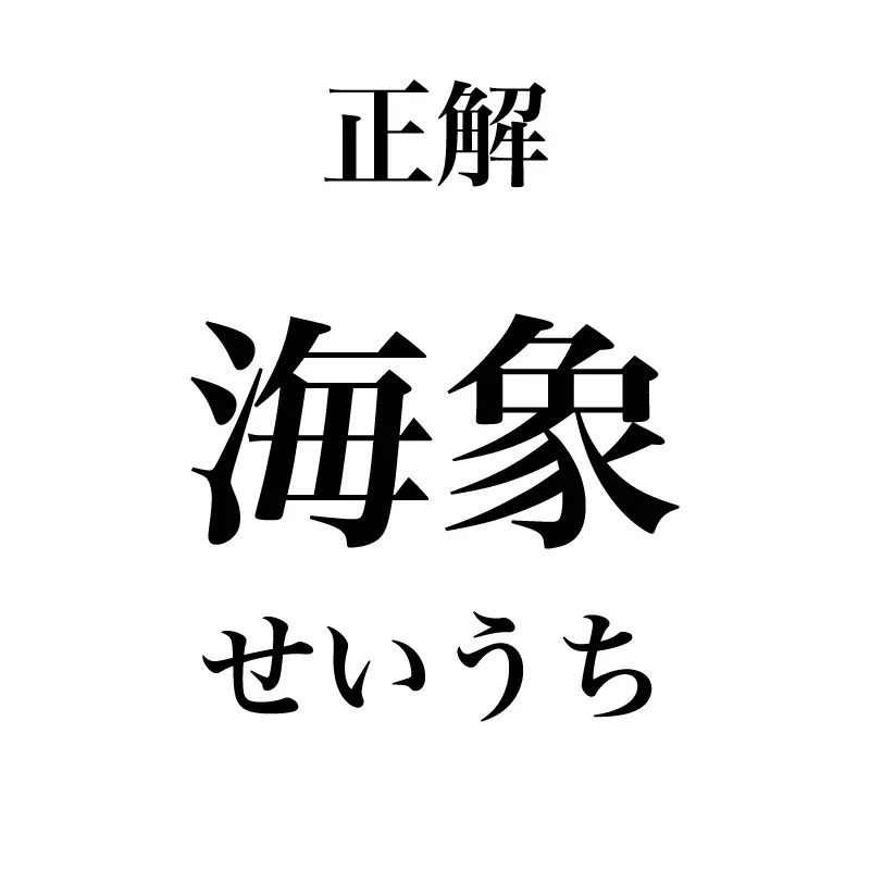 海象という漢字は「せいうち」と読むことが示されている
