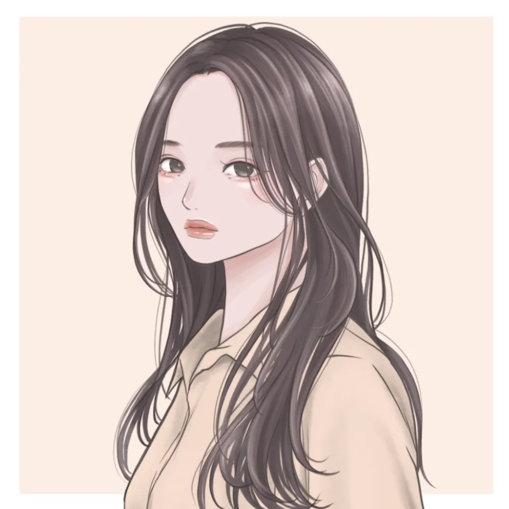 30代女子が若見えするつや髪ゆるロングウェーブのイラスト画像