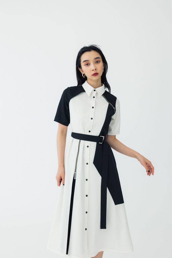 UNITED TOKYO ブロッキングメッシュワンピース UNITED TOKYO（ユナイテッドトウキョウ）の「ブロッキング