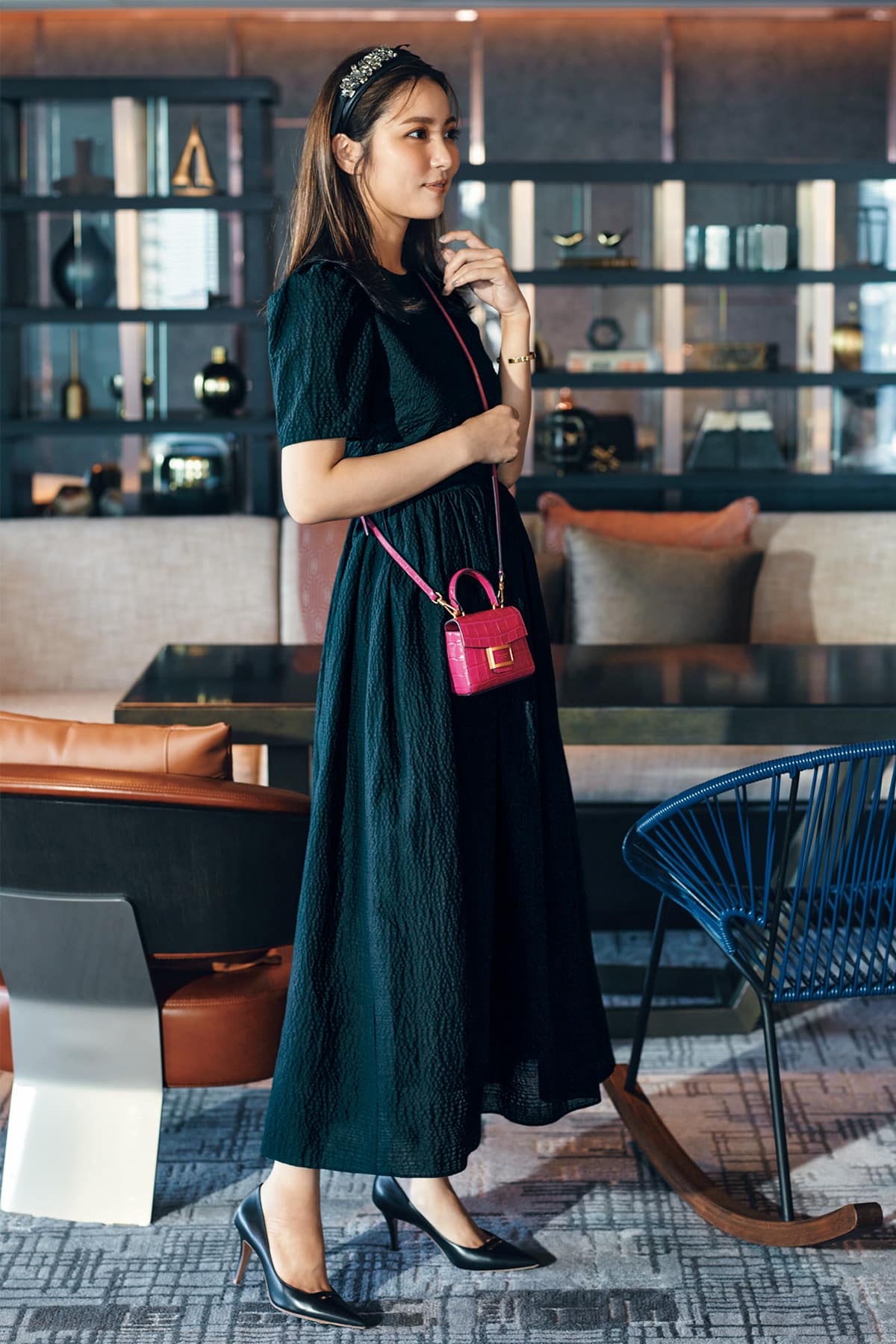 ケイトスペード シンプル 黒 ワンピース 普段も結婚式も使えそう