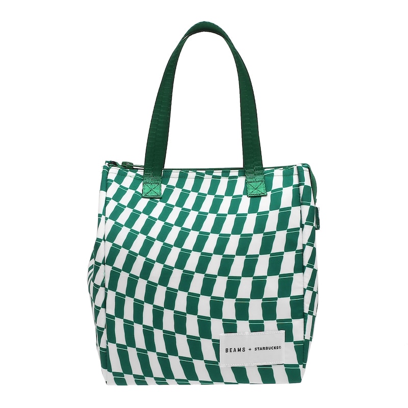 STARBUCKS BEAMS エコバッグ アイボリー Starbucks Coffee x BEAMS Tote Bag College Design Gray 35.5 x