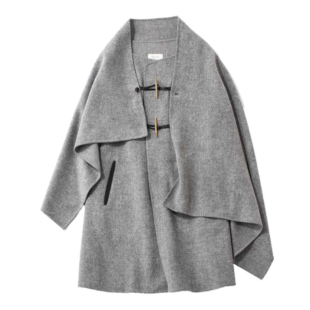 ストール付きジレコート