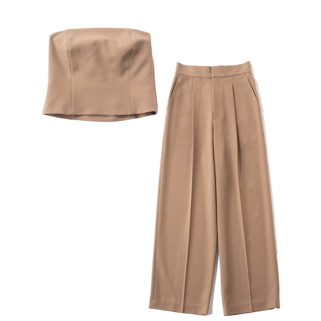 淡色パンツルックセット レディース服まとめ売り コーデ売り カジュアル ビスチェ 週3着回せる！流行の“ビスチェ”は『パンツとセット買い』が正解