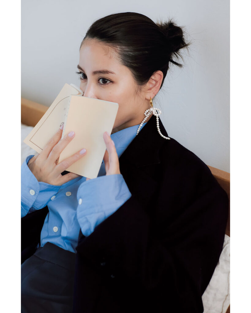 リボンモチーフのミニパール