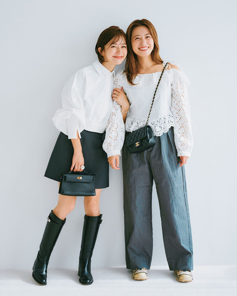 モノトーン双子コーデ