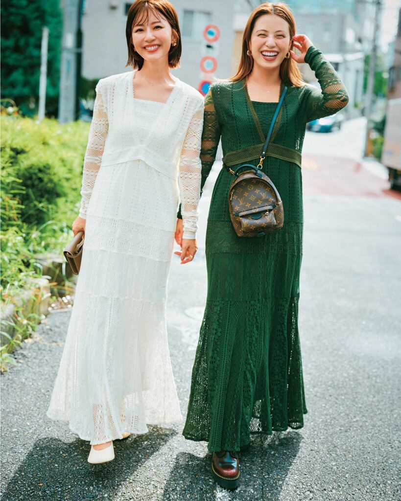 イロチワンピの双子コーデ