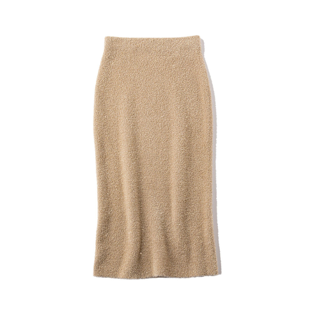 ラメニットスカート