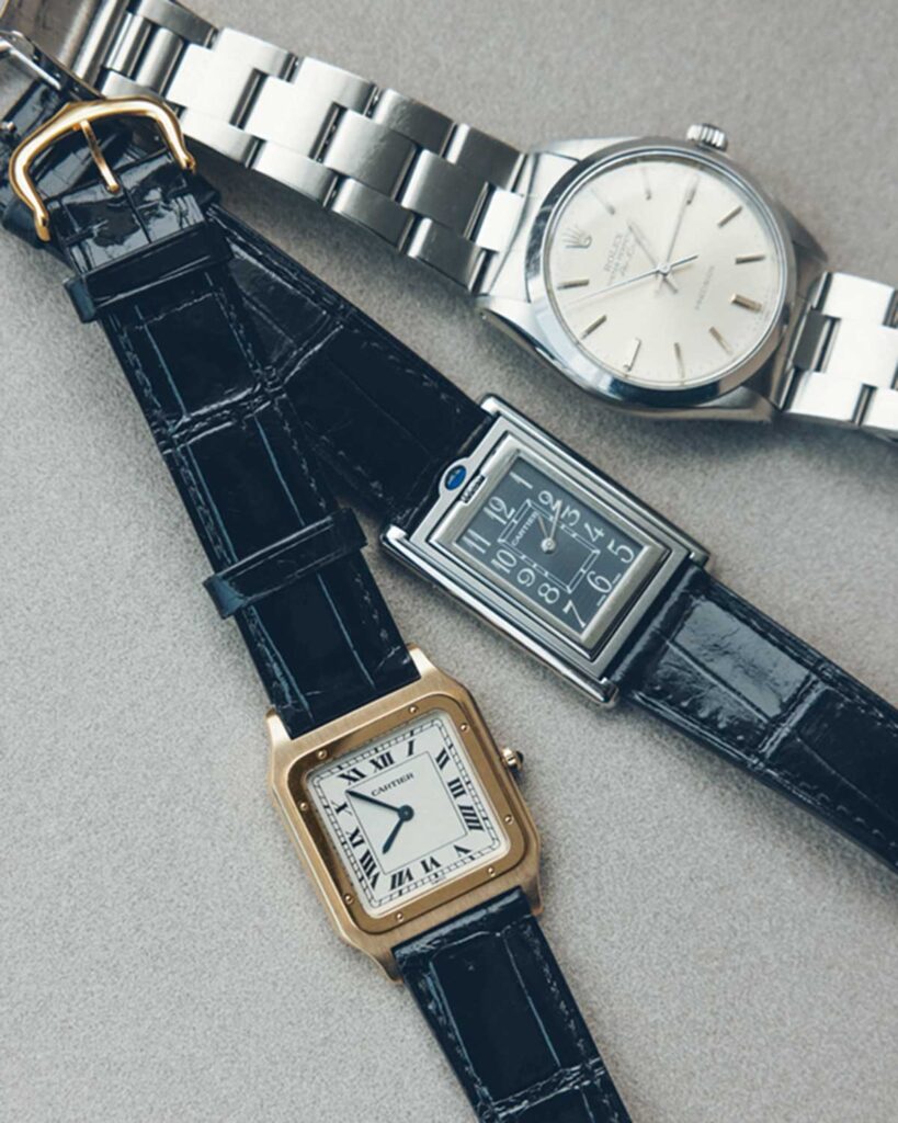 「OYSTER PERPETUAL AIR KING」,「タンク・バスキュラント」,「サントス デュモン」