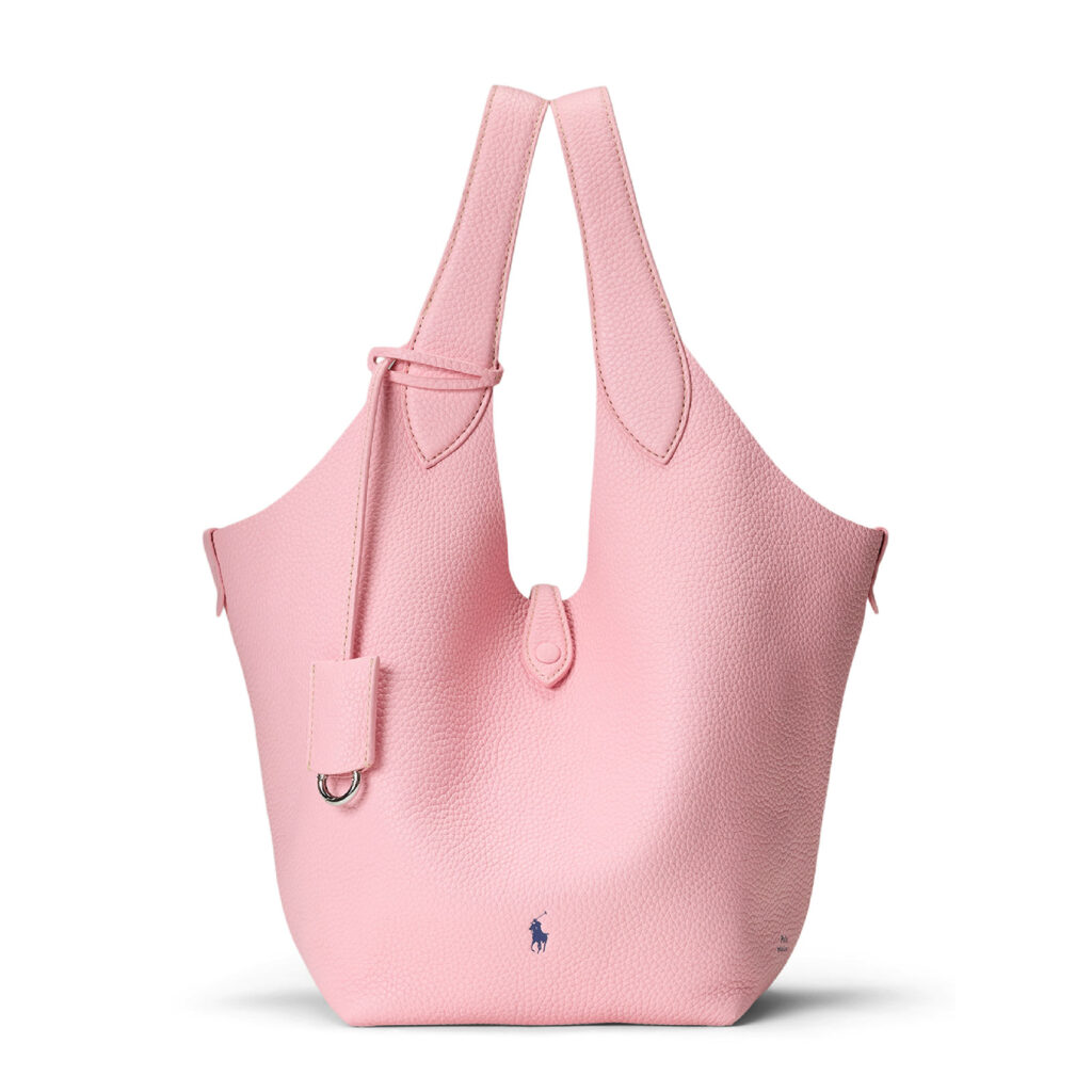 ピンクレザーバッグ ミディアム