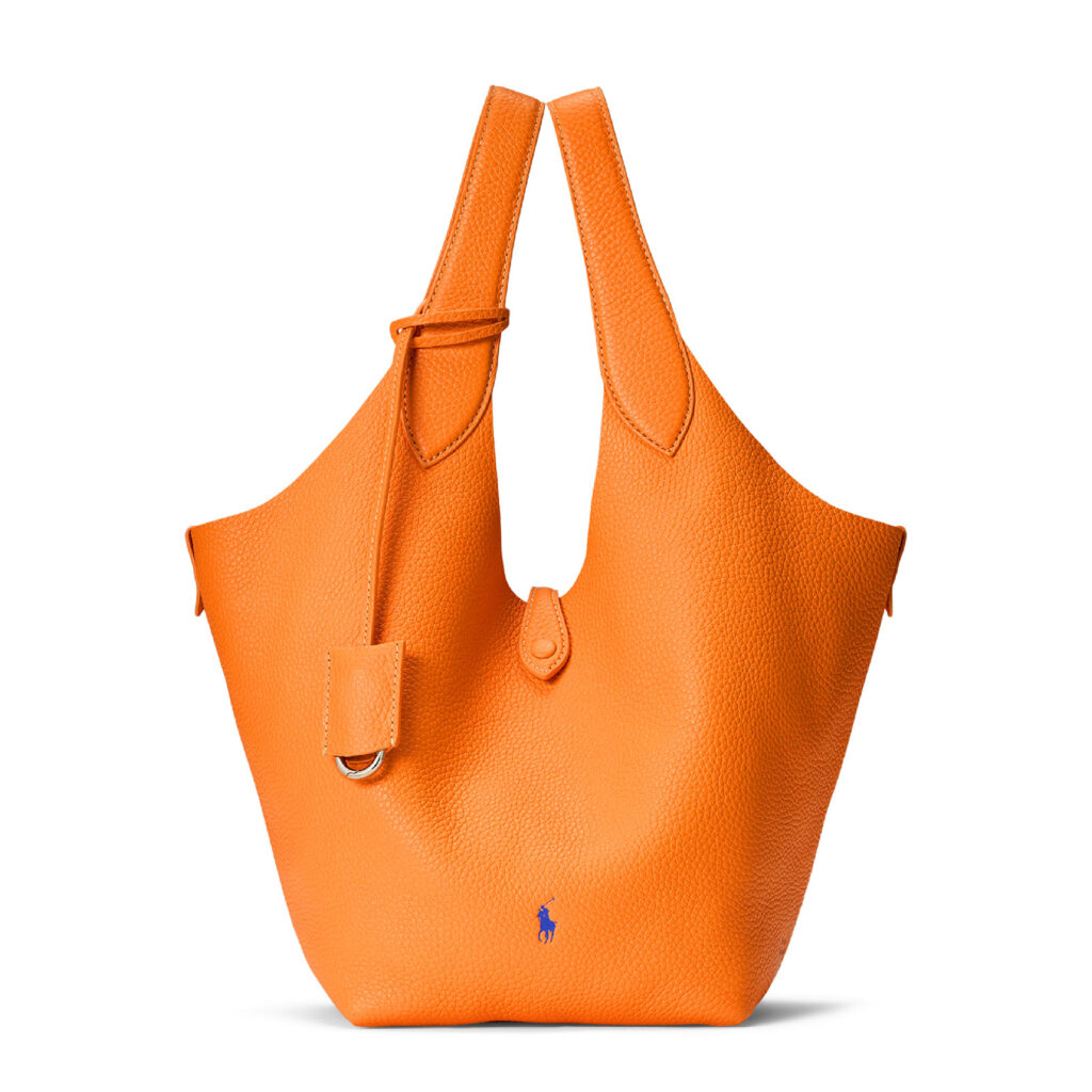 オレンジレザーバッグ ミディアム