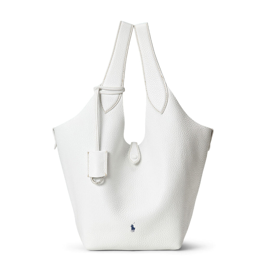 ホワイトレザーバッグ ミディアム