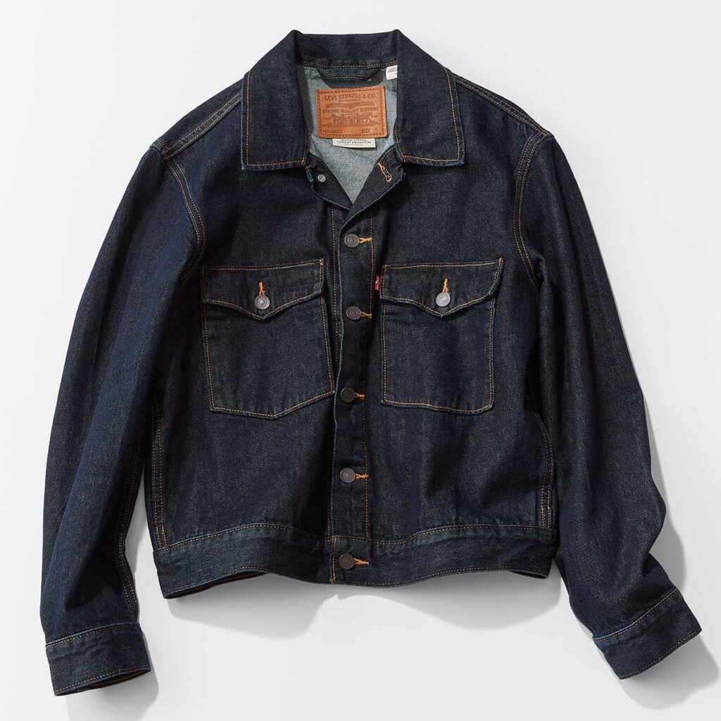 インディゴブルーのデニムジャケット