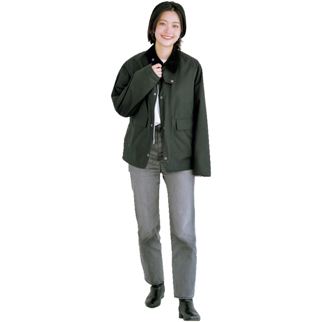 グレーデニムのコーデ