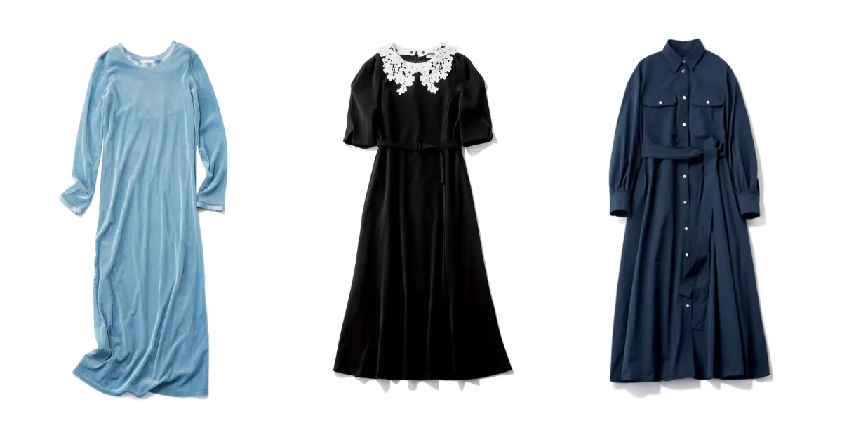 きれいめコーデにおすすめのワンピースのコラージュ画像