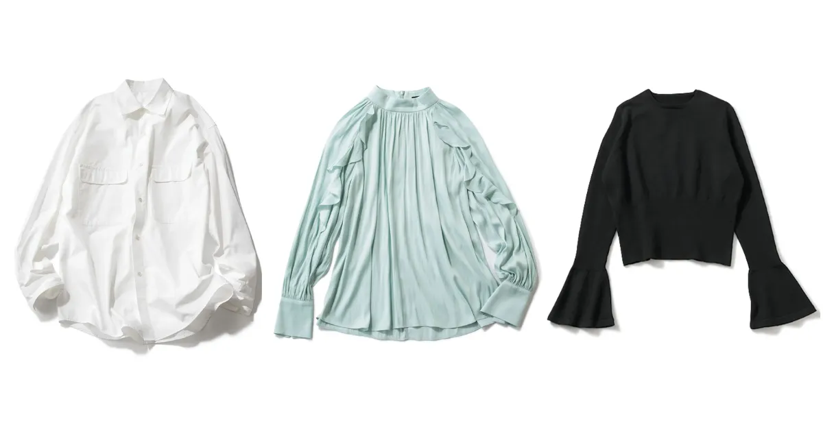 きれいめコーデにおすすめのトップスのコラージュ画像