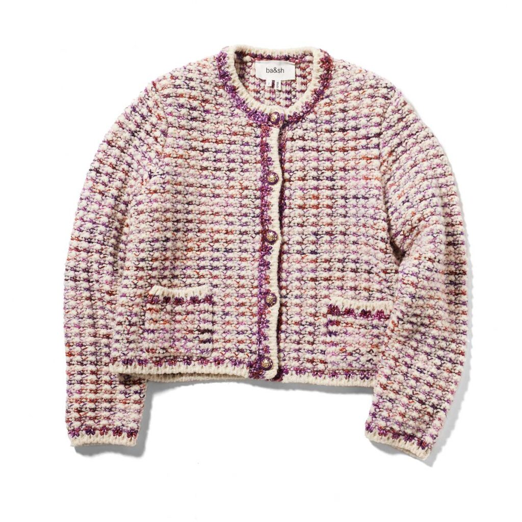 ba＆shの「ツイードカーデ」