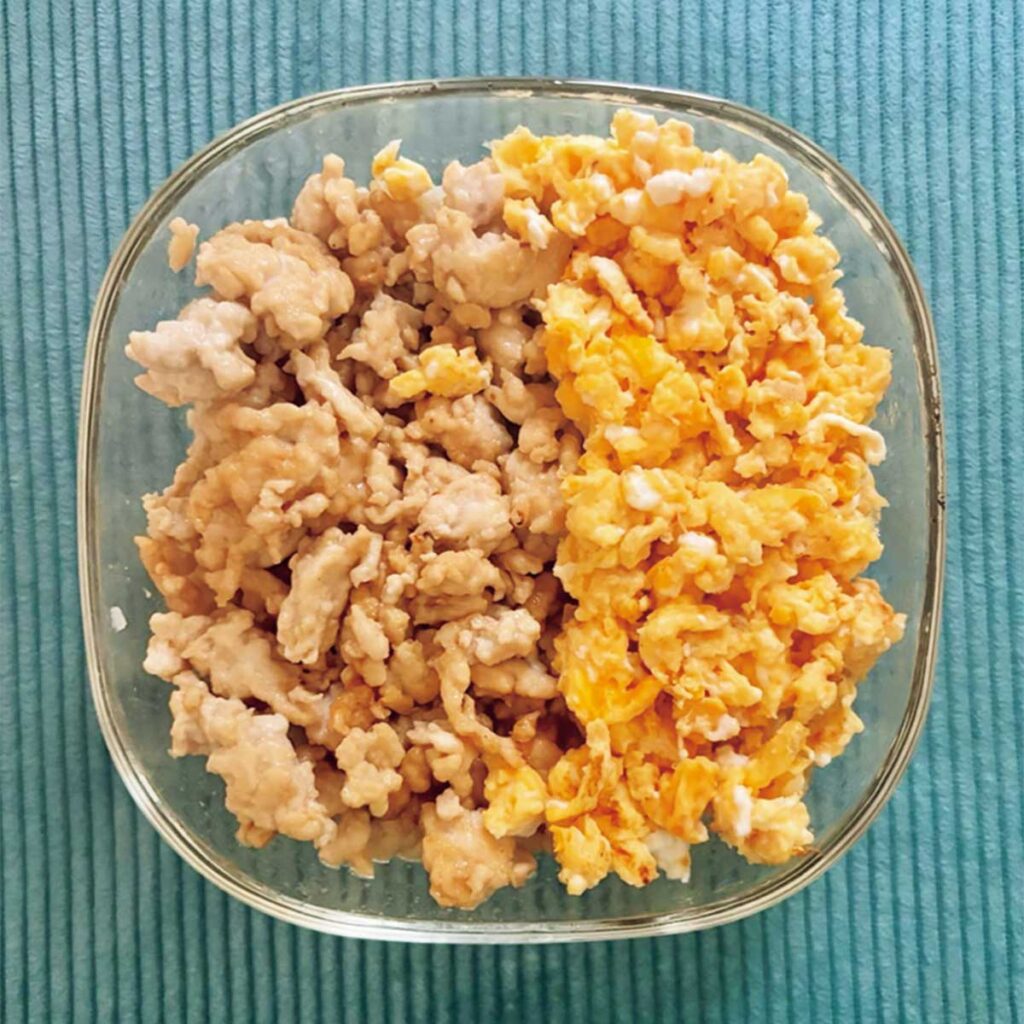 二色丼,自己中弁当