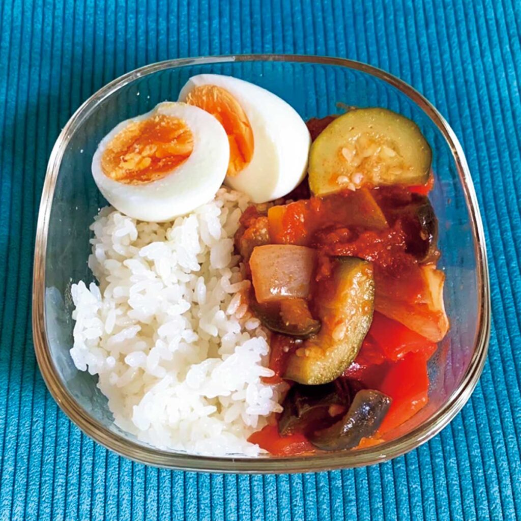 ラタトゥイユ丼,自己中弁当