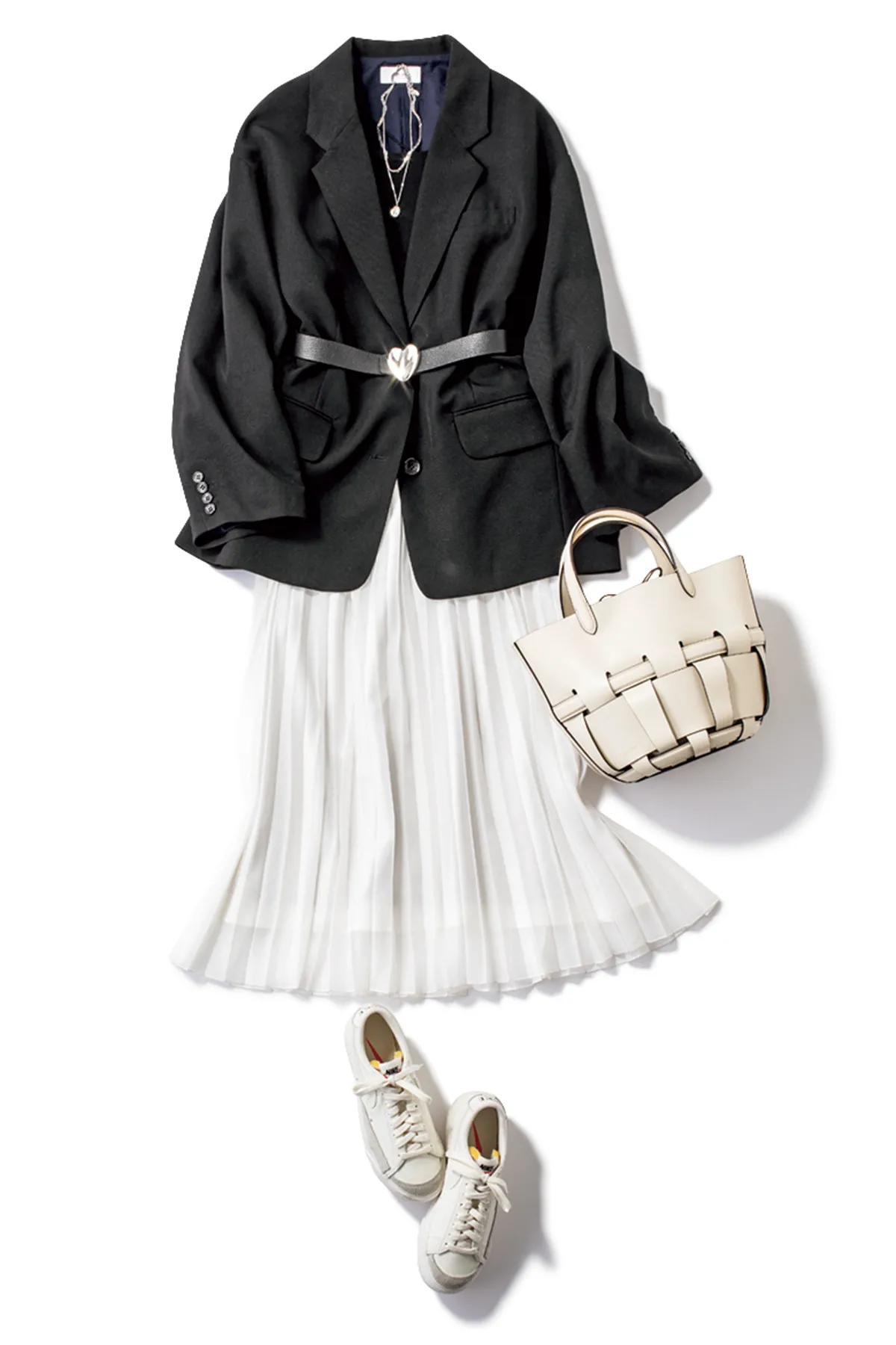 ジャケット×プリーツスカートのおすすめコーデ