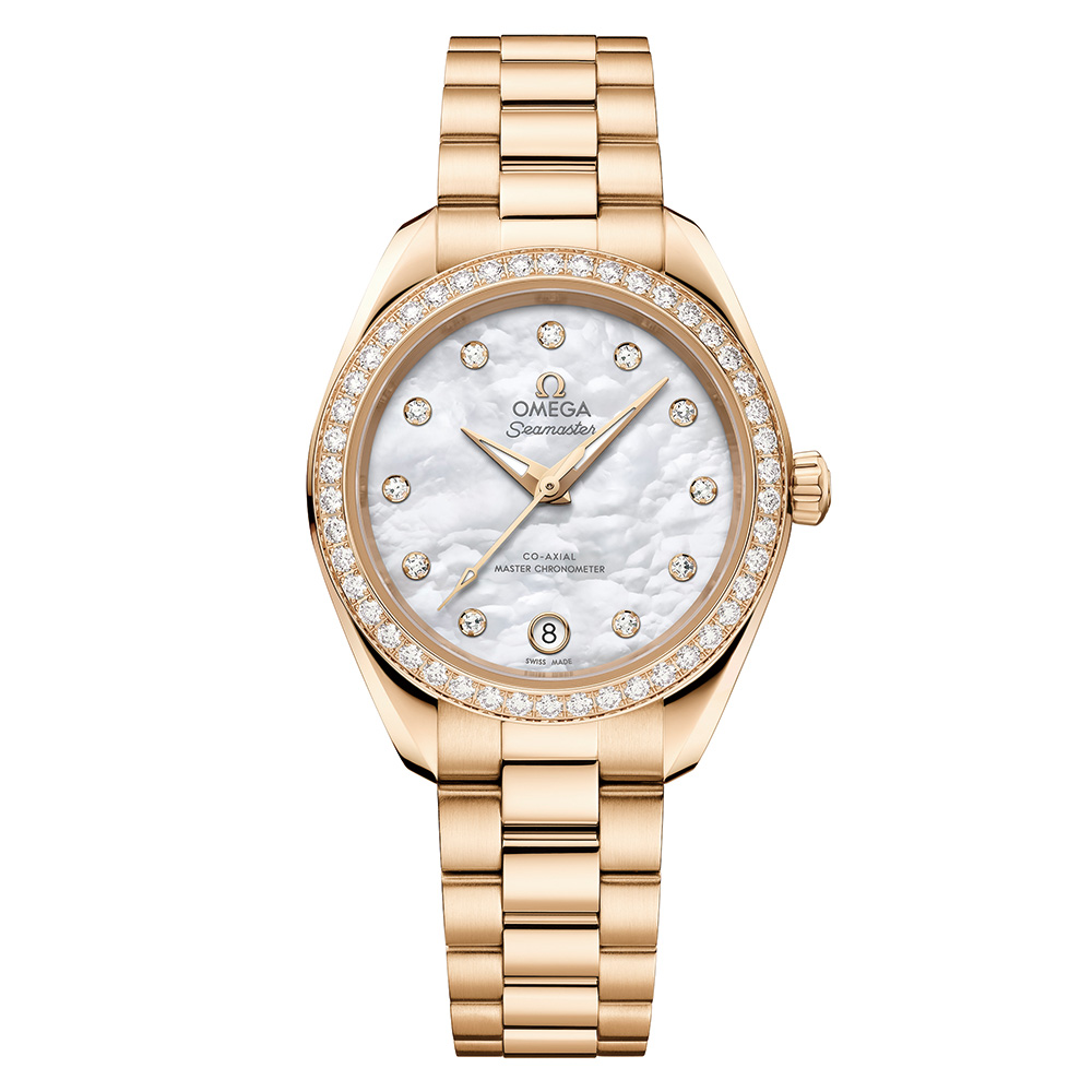 「シーマスター アクアテラ 30MM」〈18Kムーンシャイン™ゴールド×D×MOPダイアル／ケース径：30mm／自動巻き〉￥5,874,000