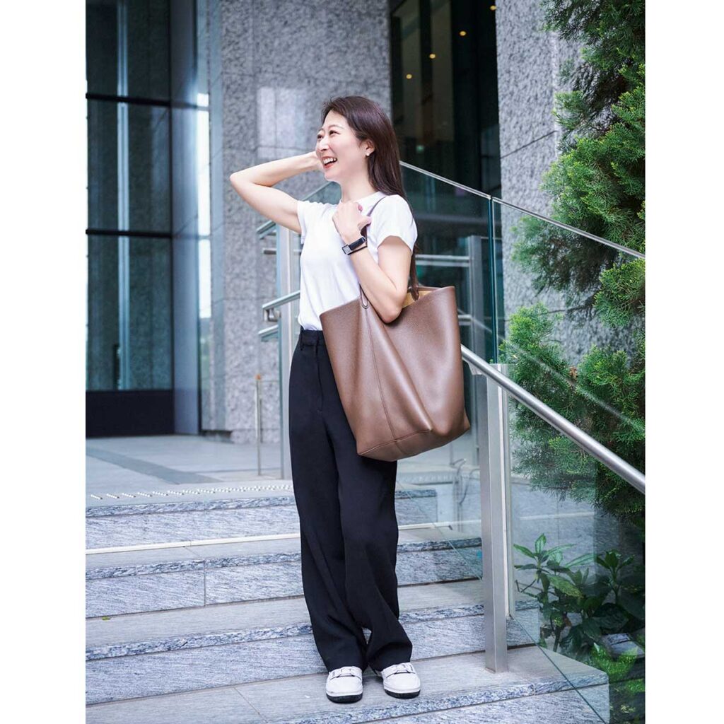 Tシャツ×ワイドパンツの通勤コーデ,ユニクロコーデ