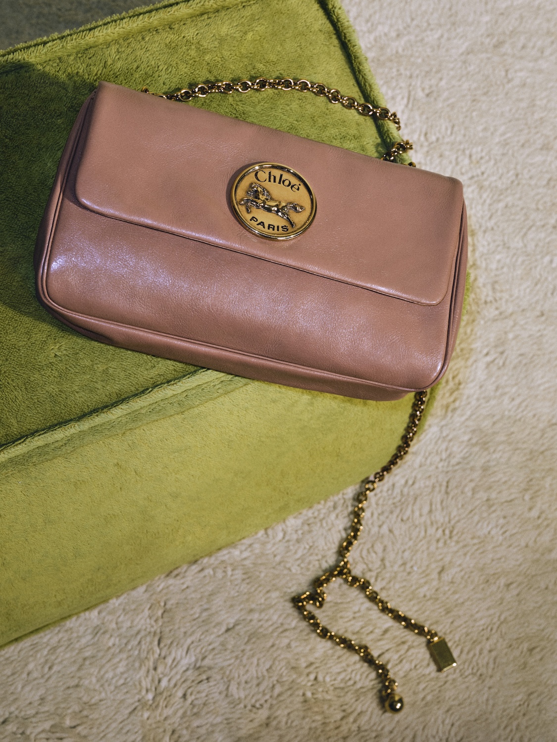 Chloe クロエ グレインレザーホースメダルサドルバッグ Chloé キャンバス＆グレインレザー製Horse Medalサドルバッグ