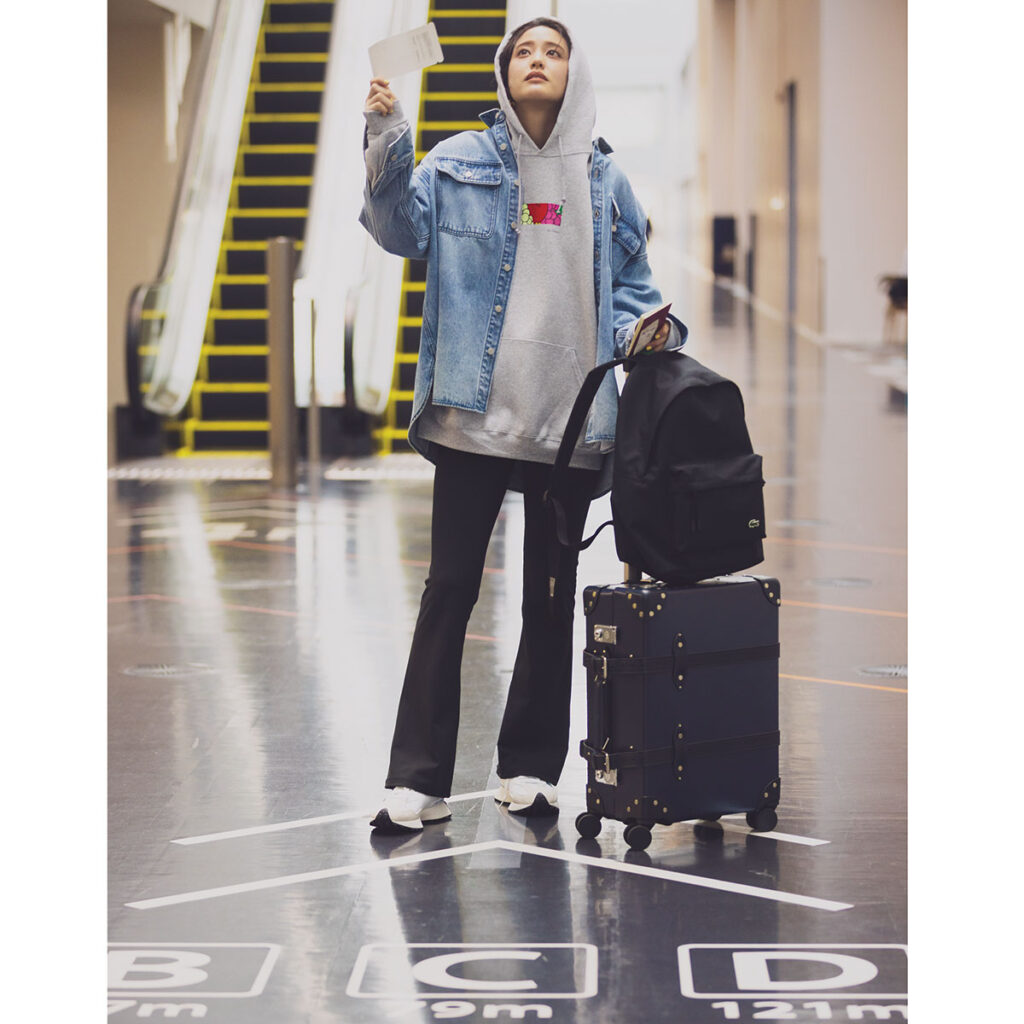 フーディとGジャンの空港コーデ