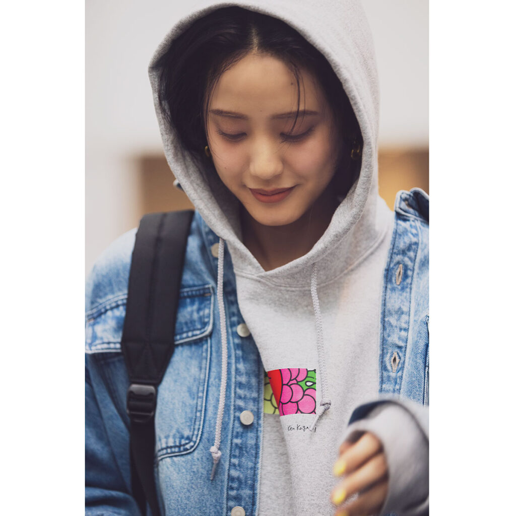 フーディとGジャンの空港コーデ