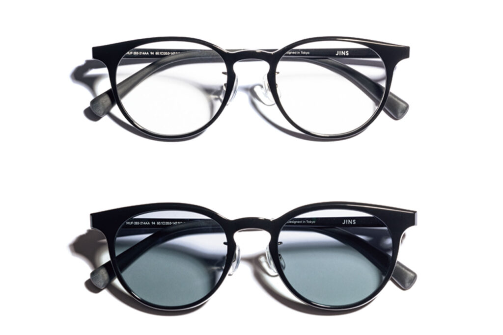 黒縁×ボストン型のサングラス