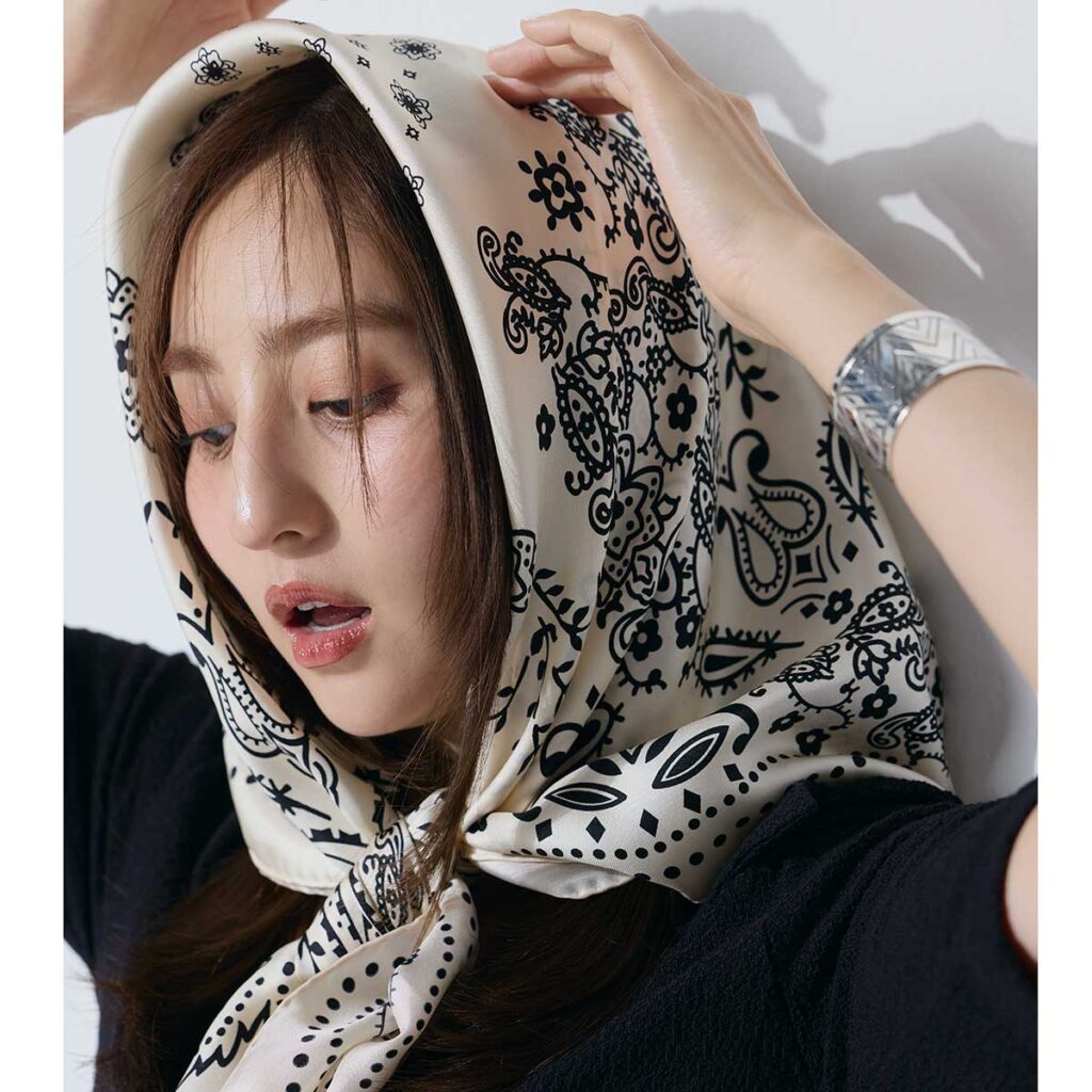 スカーフヘアアレンジ