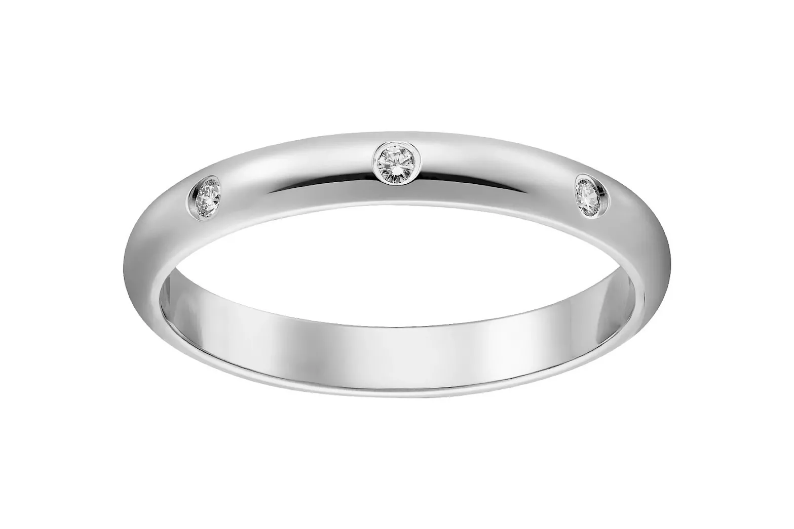 カルティエの「1895」リングの物撮り。