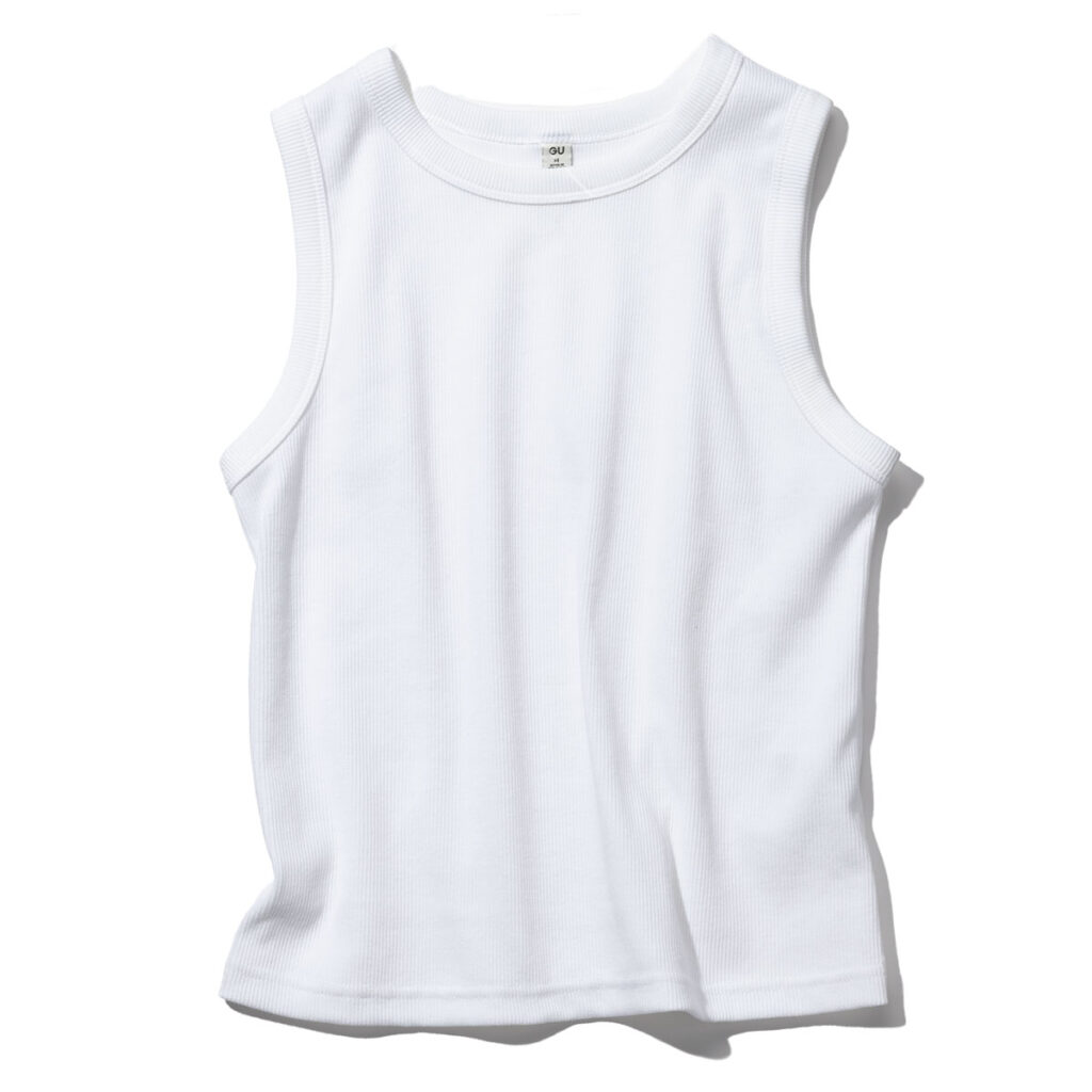 GUのリブタンクトップ