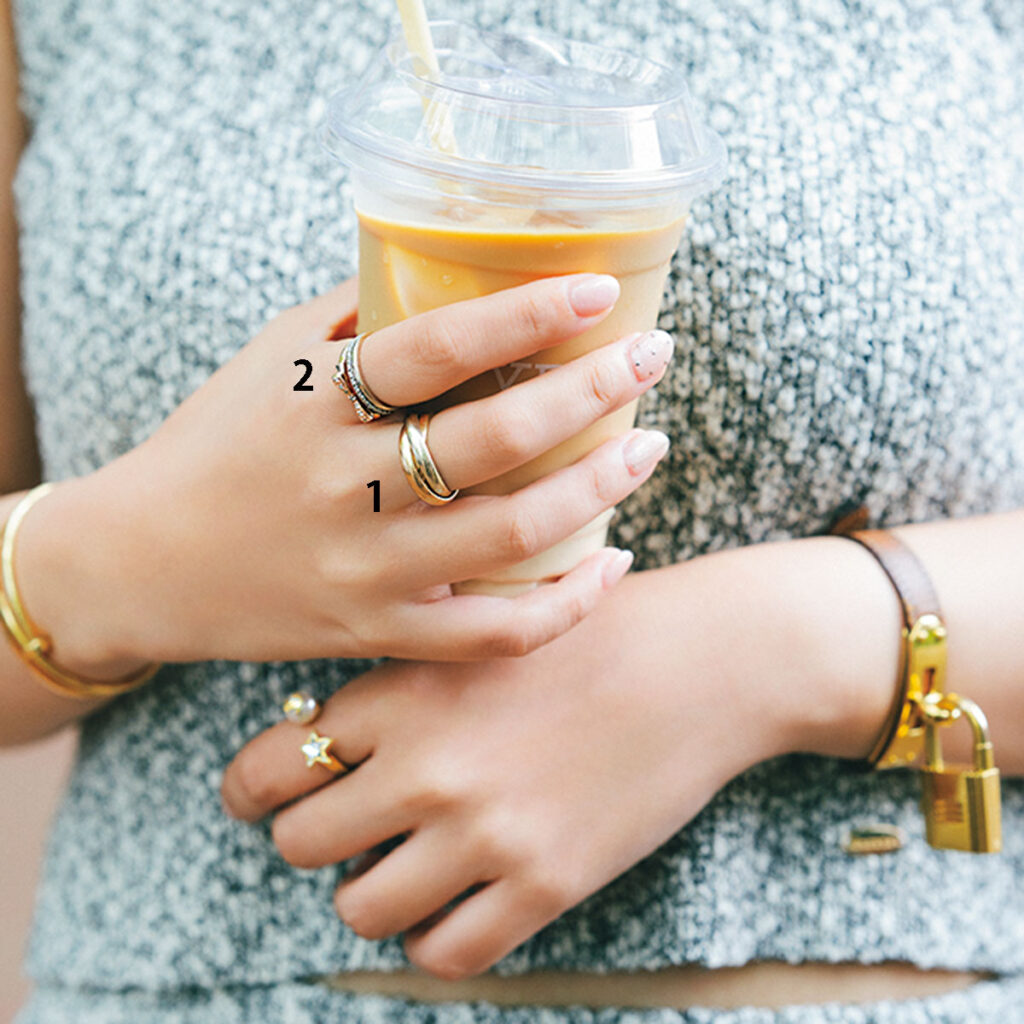 CartierとVendome Aoyamaのリング