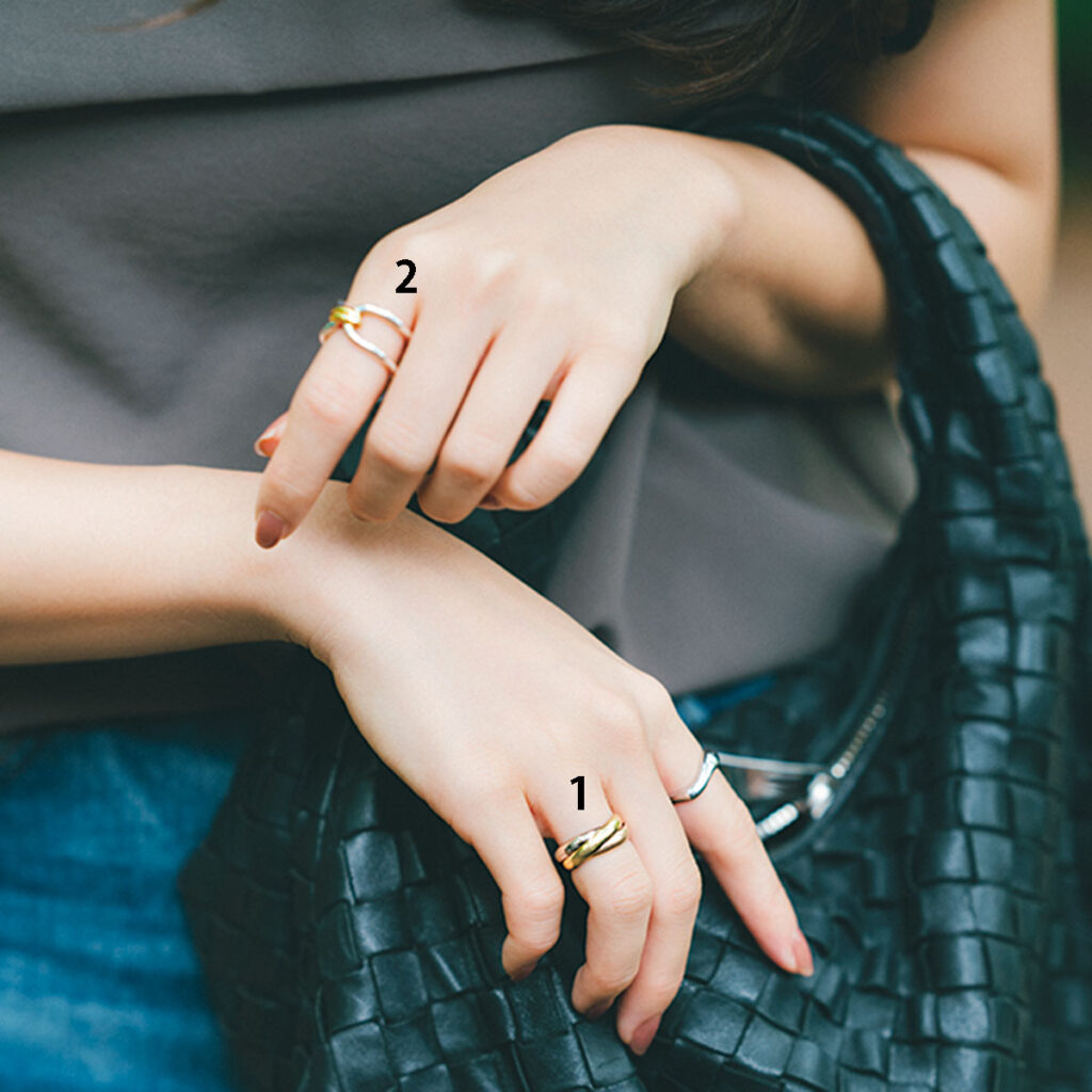 CartierとMARIA BLACKのリング