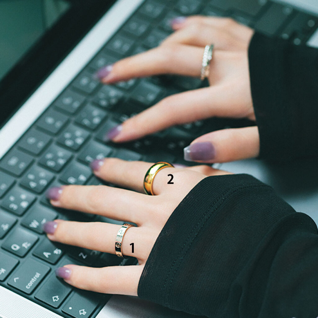 シルバーとゴールドのミックス