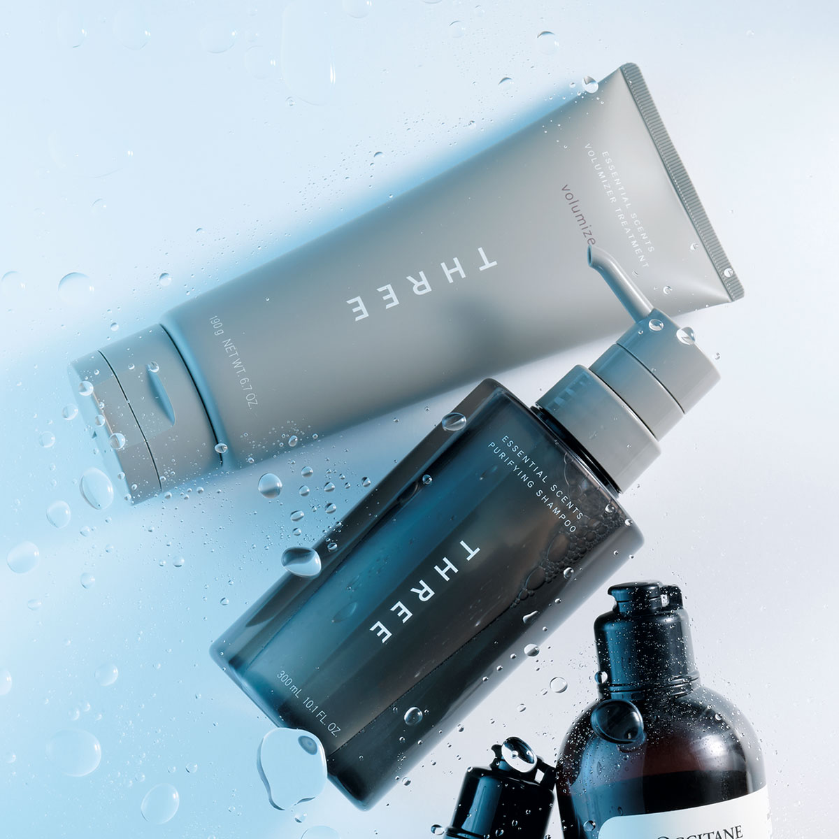 THREE エッセンシャルセンツ ピュリファイング シャンプー,THREE エッセンシャルセンツ ボリューマイザー トリートメント