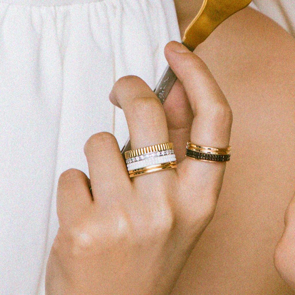 「キャトル クラシック リング ハーフ ラージ」「キャトル ホワイト ダイヤモンド リング ラージ」