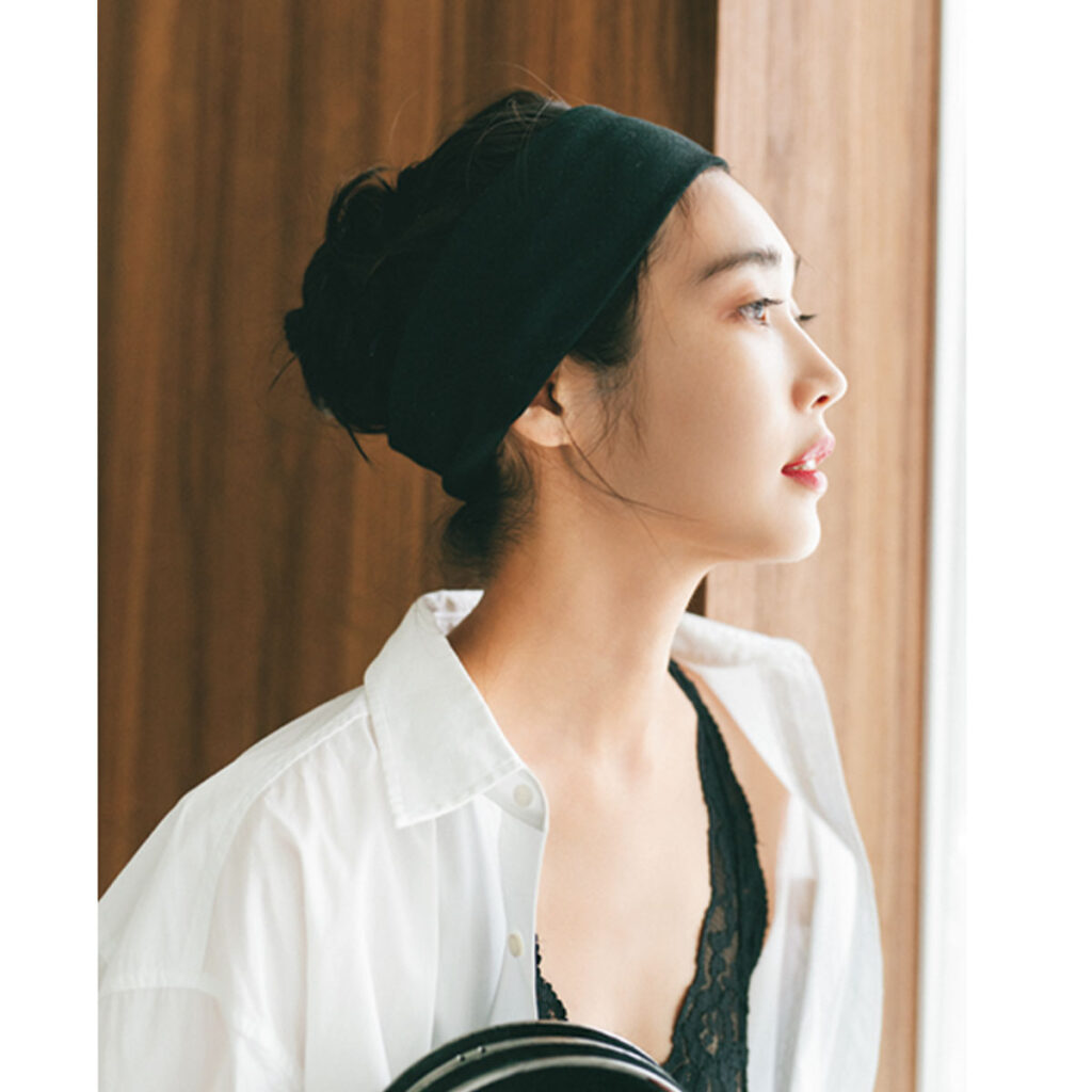 黒ヘアターバン