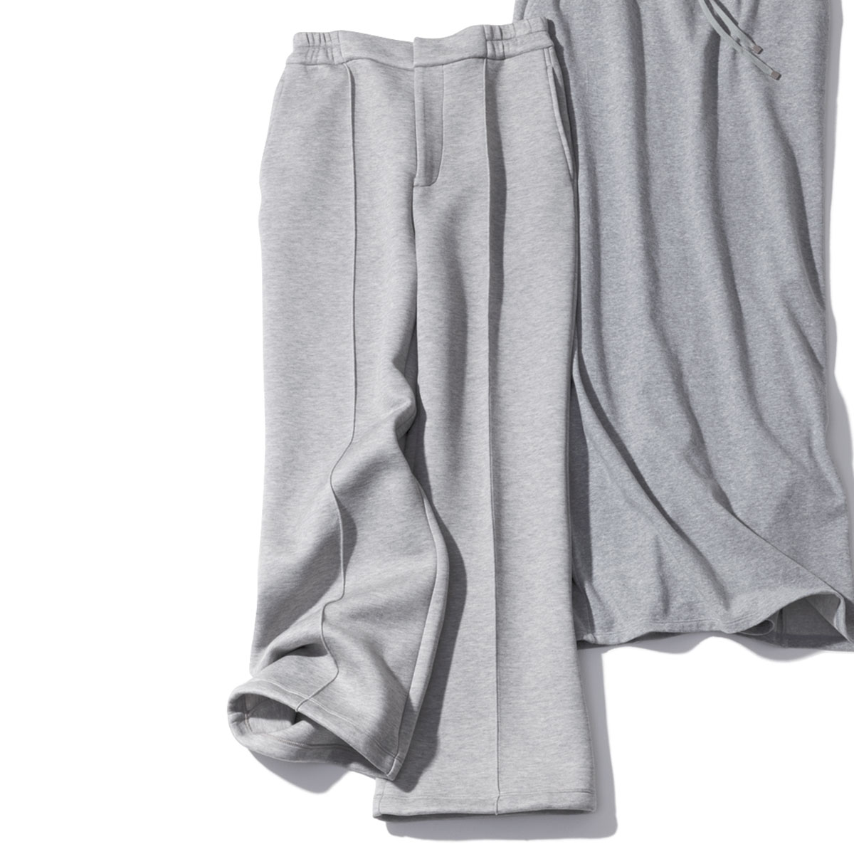 スウェットのセンターシームパンツ