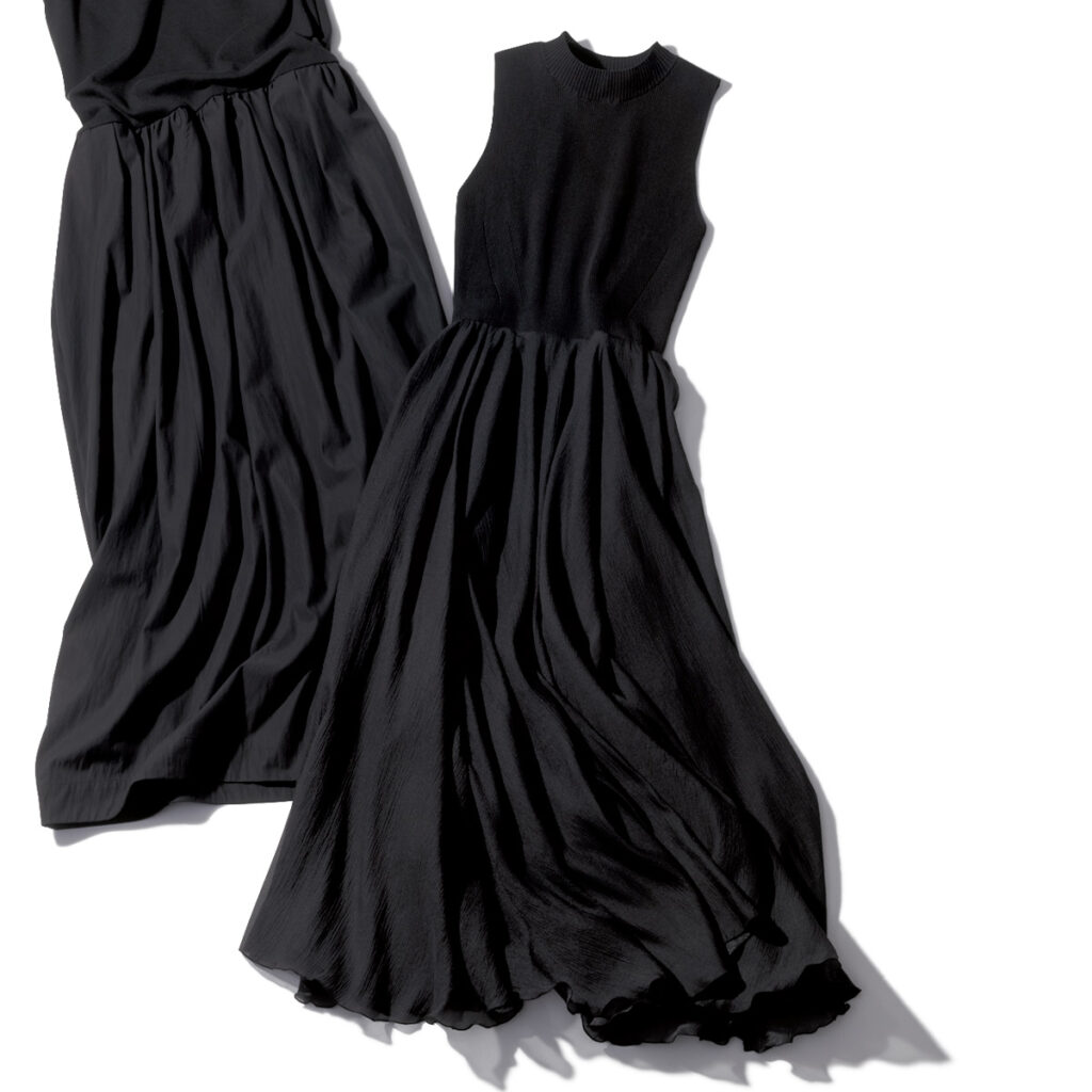 フィット＆フレアのワンピース