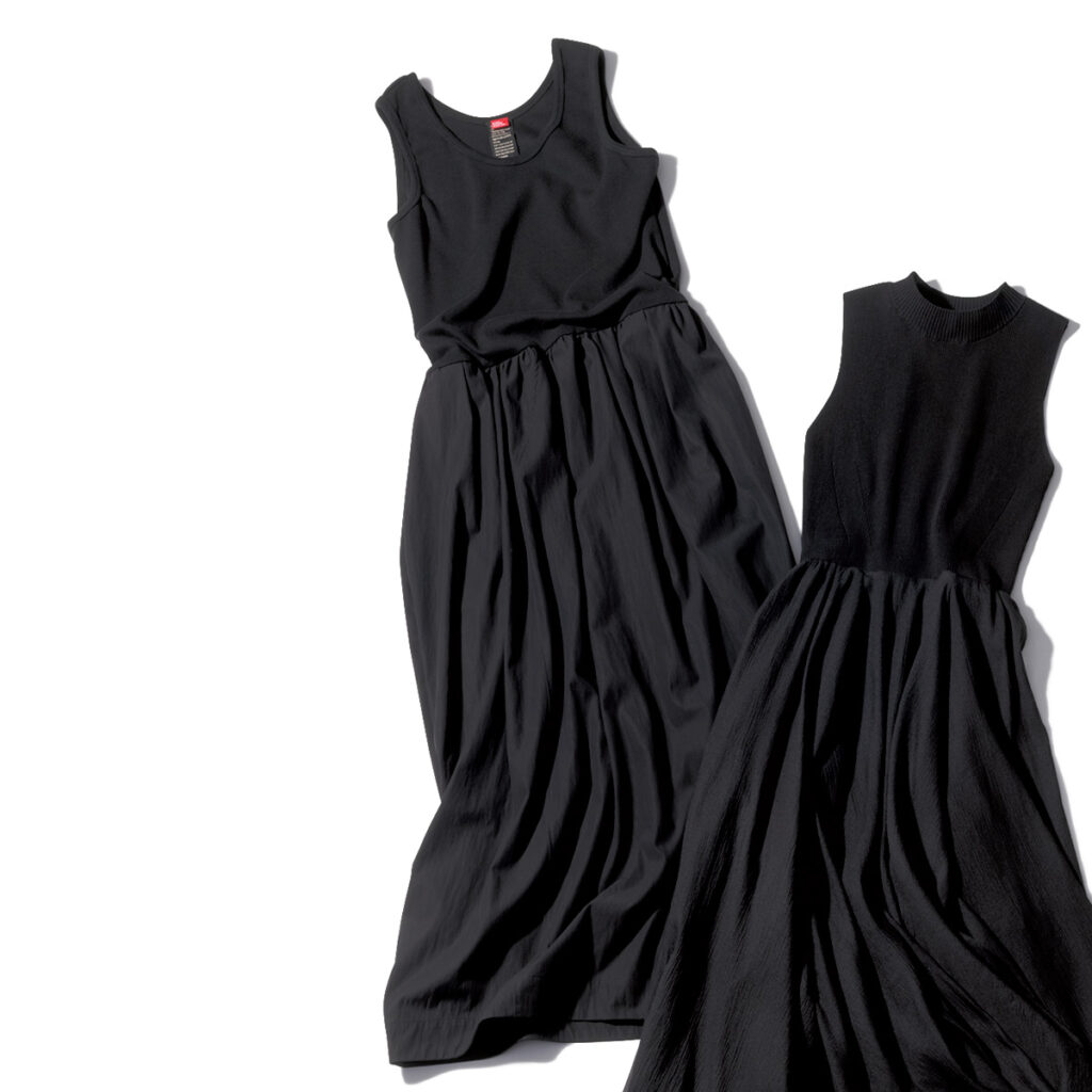 カットソー素材のワンピース