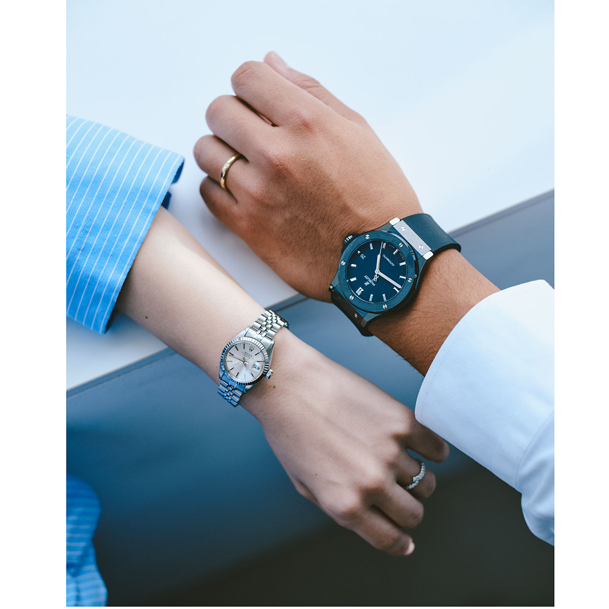 ロレックスのオイスター パーペチュアル,ウブロのクラシックフュージョン