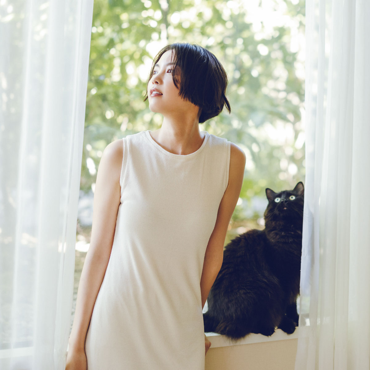 BIYOMAのニットワンピのコーデ