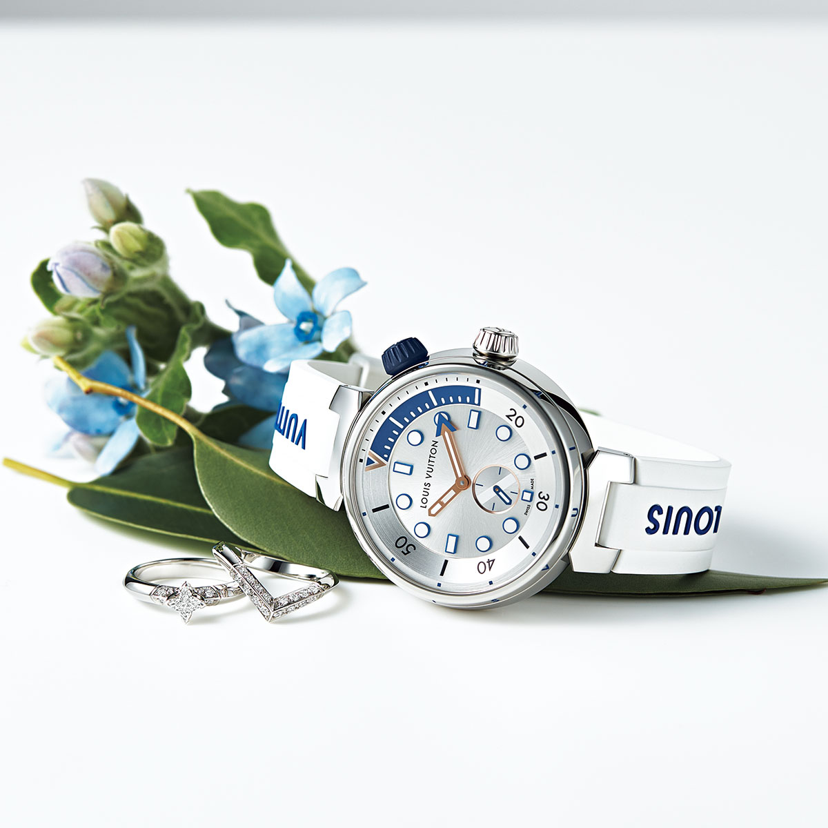 「LV ダイヤモンド V」と「LV ダイヤモンド スター」と「タンブール ストリート ダイバー パシフィックホワイト」