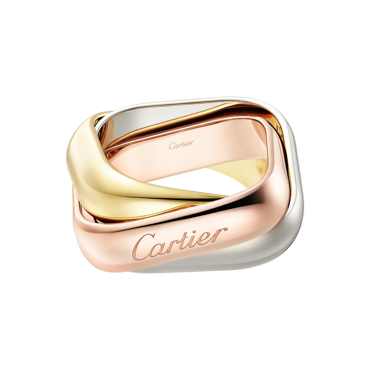 カルティエの「トリニティ」クッション　リング。