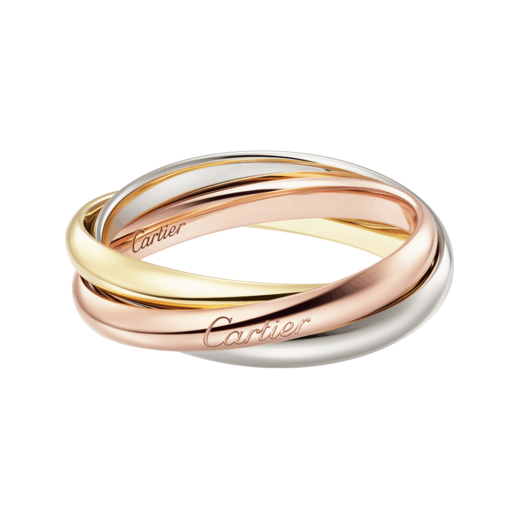 カルティエの「トリニティ」リング。